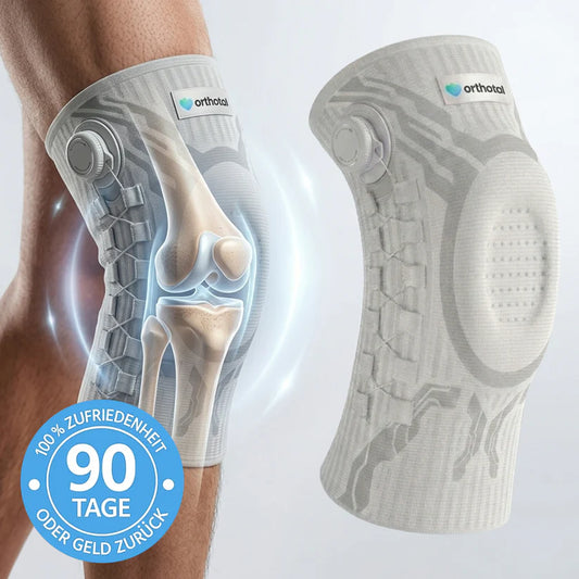 ⏰ Nur noch heute 50% Rabatt! 💥 Intelligente Knieorthese mit verstellbarem Kompressionsknopf | Atmungsaktives Netzgewebe & Stoßdämpfender Gelring für Sport, Laufen & Gelenkschutz 🍃