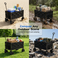 📢 50% RABATT! 🛒 Faltbarer Transportwagen mit Rädern 🌿 Stabiler Stahlrahmen & 80 kg Traglast für Garten, Camping und Strand