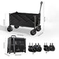 📢 50% RABATT! 🛒 Faltbarer Transportwagen mit Rädern 🌿 Stabiler Stahlrahmen & 80 kg Traglast für Garten, Camping und Strand